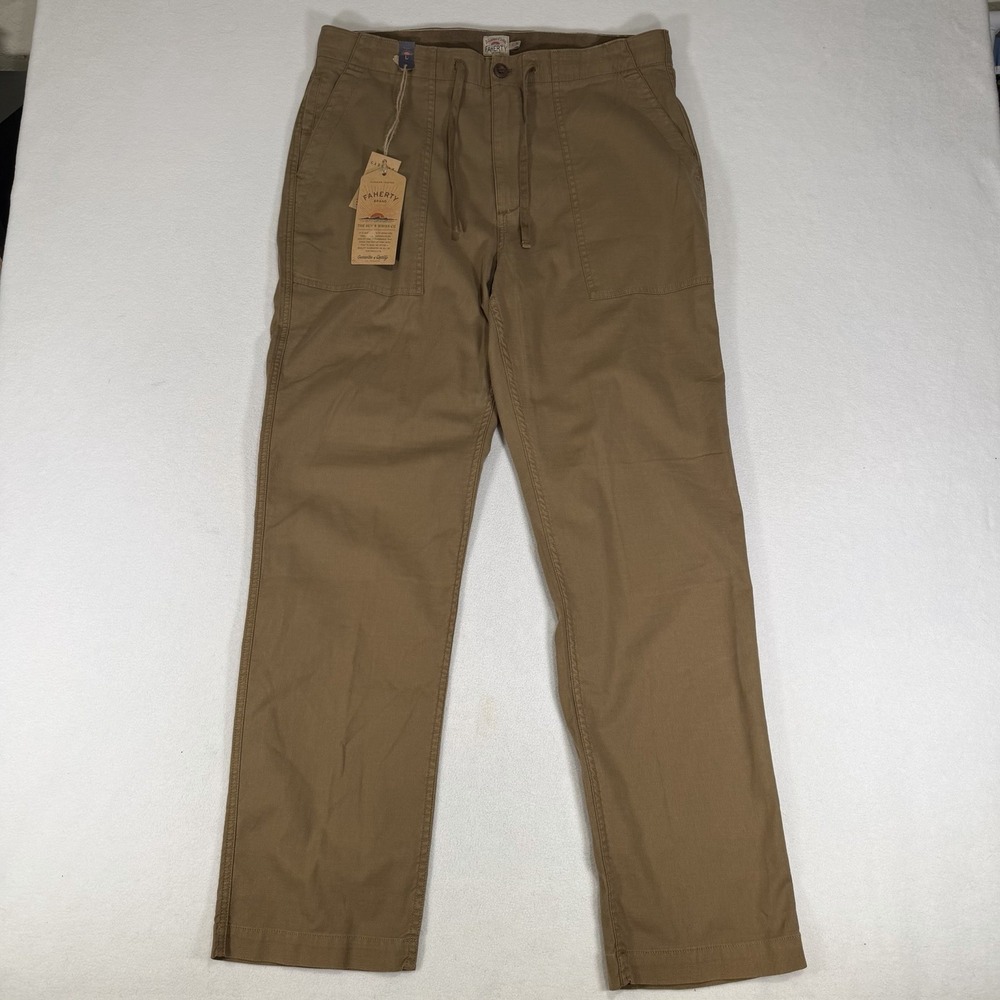 NWT Faherty Dune Utility‎ Pant Drawstring Wood Ba… - image 2